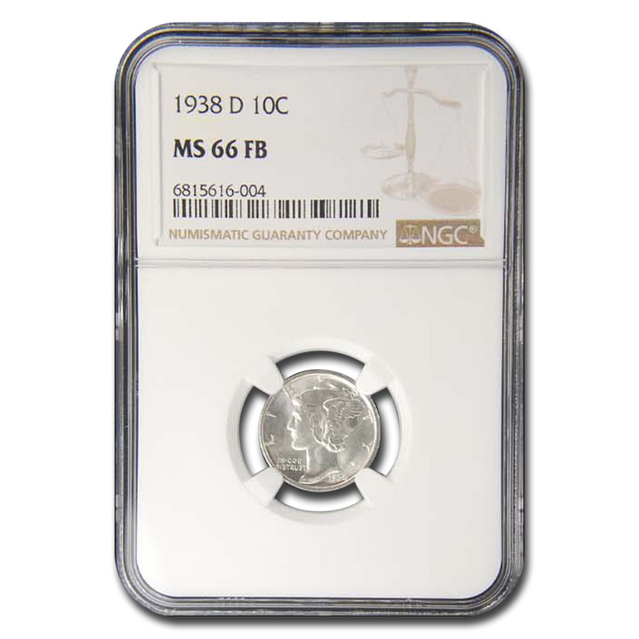 1938-D Mercury Dime MS-66 NGC (FB)