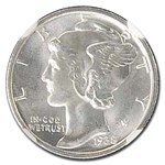 1938-D Mercury Dime MS-66 NGC (FB)