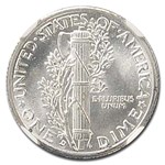1938-D Mercury Dime MS-66 NGC (FB)