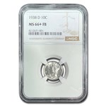 1938-D Mercury Dime MS-66+ NGC (FB)