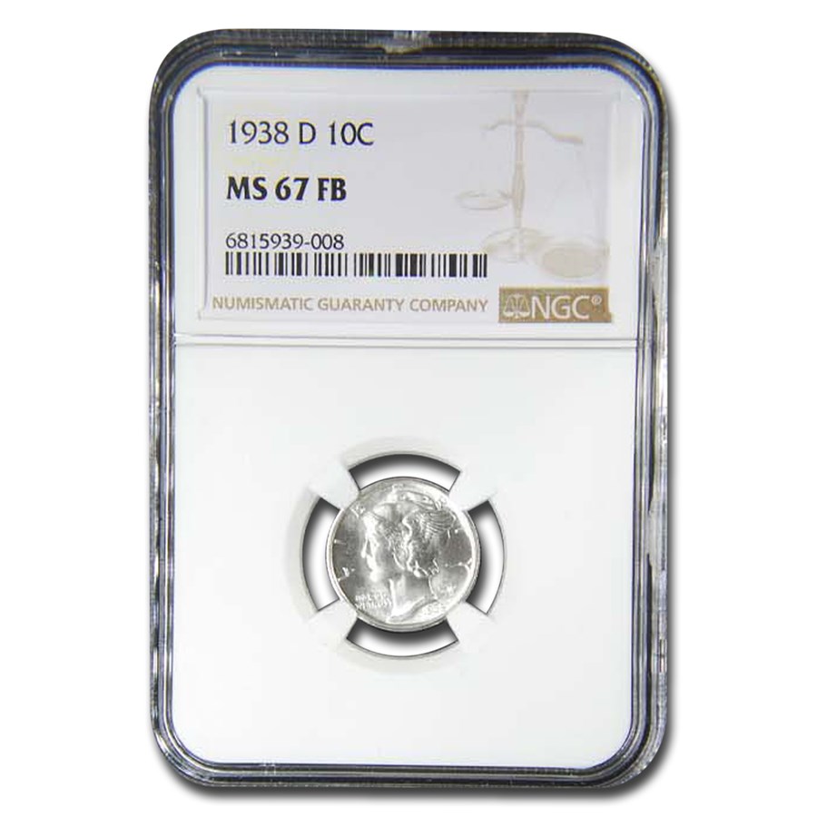 1938-D Mercury Dime MS-67 NGC (FB)