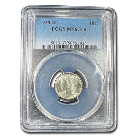 1938-D Mercury Dime MS-67 PCGS (FB) 1938-D Mercury Dime MS-67 PCGS (FB)