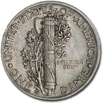 1938-D Mercury Dime XF