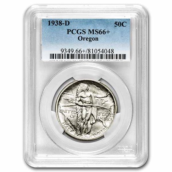 1938-D Oregon Half Dollar MS-66+ PCGS 1938-D Oregon Half Dollar MS-66+ PCGS