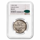 1938-D Oregon Trail Commemorative Half Dollar MS-67+ PCGS CAC