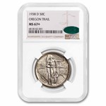 1938-D Oregon Trail Commemorative Half Dollar MS-67+ PCGS CAC
