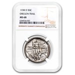 1938-D Oregon Trail Commemorative Half Dollar MS-68 NGC