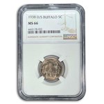 1938-D/S Buffalo Nickel MS-66 NGC