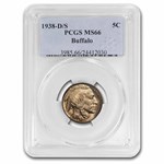 1938-D/S Buffalo Nickel MS-66 PCGS