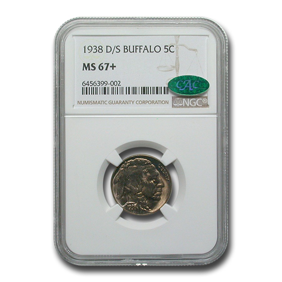 1938 D/S Buffalo Nickel MS-67+ NGC CAC