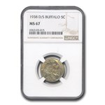 1938-D/S Buffalo Nickel MS-67 NGC