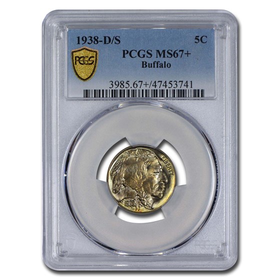 1938-D/S Buffalo Nickel MS-67+ PCGS 1938-D/S Buffalo Nickel MS-67+ PCGS