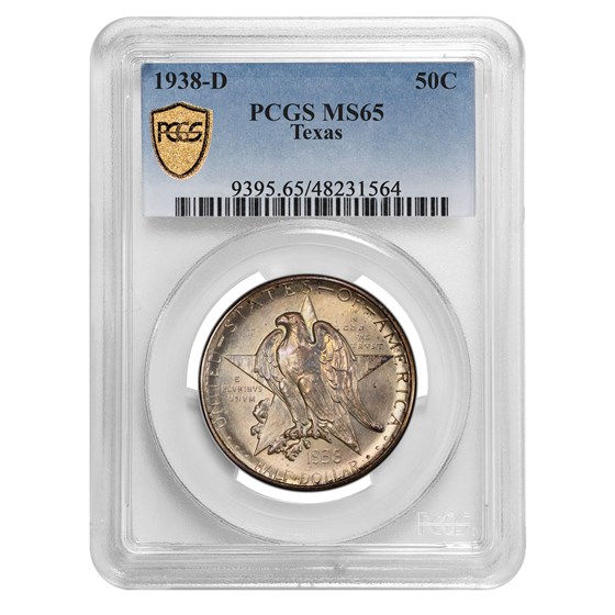 1938-D Texas Half Dollar Commem MS-65 PCGS 1938-D Texas Half Dollar Commem MS-65 PCGS