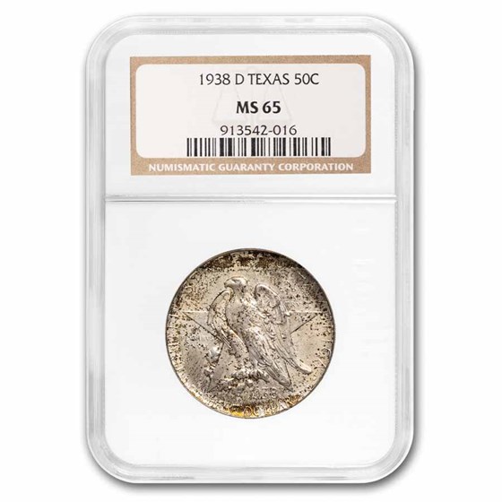 1938-D Texas Half Dollar MS-65 NGC (Toned) 1938-D Texas Half Dollar MS-65 NGC (Toned)