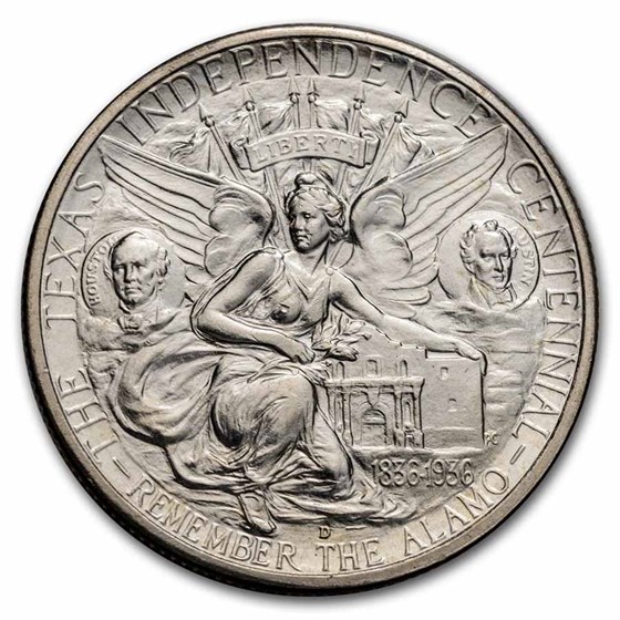 1938-D Texas Independence Centennial Half BU 1938-D Texas Independence Centennial Half BU
