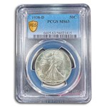 1938-D Walking Liberty Half Dollar MS-63 PCGS