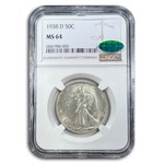 1938-D Walking Liberty Half Dollar MS-64 NGC CAC