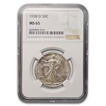 1938-D Walking Liberty Half Dollar MS-65 NGC