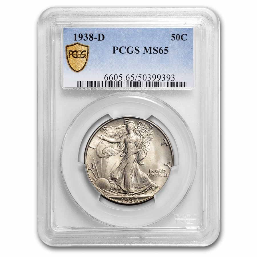 1938-D Walking Liberty Half Dollar MS-65 PCGS