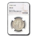 1938-D Walking Liberty Half Dollar MS-66 NGC