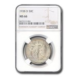 1938-D Walking Liberty Half Dollar MS-66 NGC