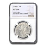 1938-D Walking Liberty Half Dollar MS-66+ NGC