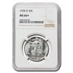 1938-D Walking Liberty Half Dollar MS-66+ NGC