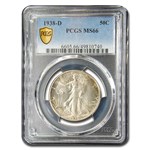 1938-D Walking Liberty Half Dollar MS-66 PCGS