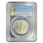 1938-D Walking Liberty Half Dollar MS-66 PCGS
