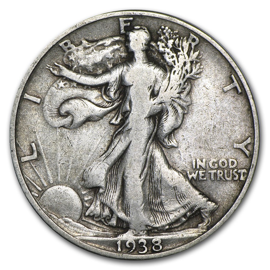 1938-D Walking Liberty Half Dollar VG