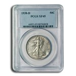 1938-D Walking Liberty Half Dollar XF-45 PCGS