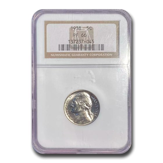 1938 Jefferson Nickel PF-66 NGC 1938 Jefferson Nickel PF-66 NGC