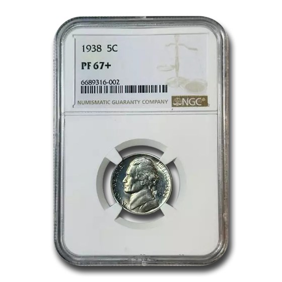 1938 Jefferson Nickel PF-67+ NGC 1938 Jefferson Nickel PF-67+ NGC