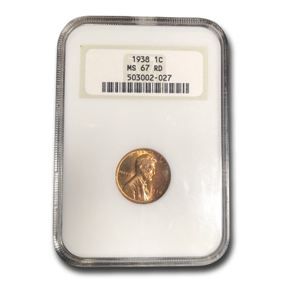 1938 Lincoln Cent MS-67 NGC (Red) 1938 Lincoln Cent MS-67 NGC (Red)
