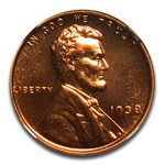 1938 Lincoln Cent PF-68 NGC (Red)