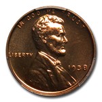 1938 Lincoln Cent PR-67 PCGS (Red)