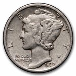1938 Mercury Dime 50-Coin Roll Avg Circ