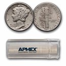 1938 Mercury Dime 50-Coin Roll Avg Circ