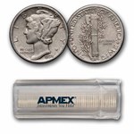 1938 Mercury Dime 50-Coin Roll Avg Circ