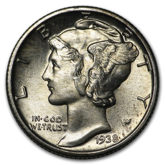 1938 Mercury Dime BU 1938 Mercury Dime BU