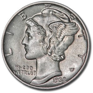1938 Mercury Dime MS-63 (Full Split Bands) 1938 Mercury Dime MS-63 (Full Split Bands)
