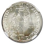 1938 Mercury Dime MS-67 NGC (FB)