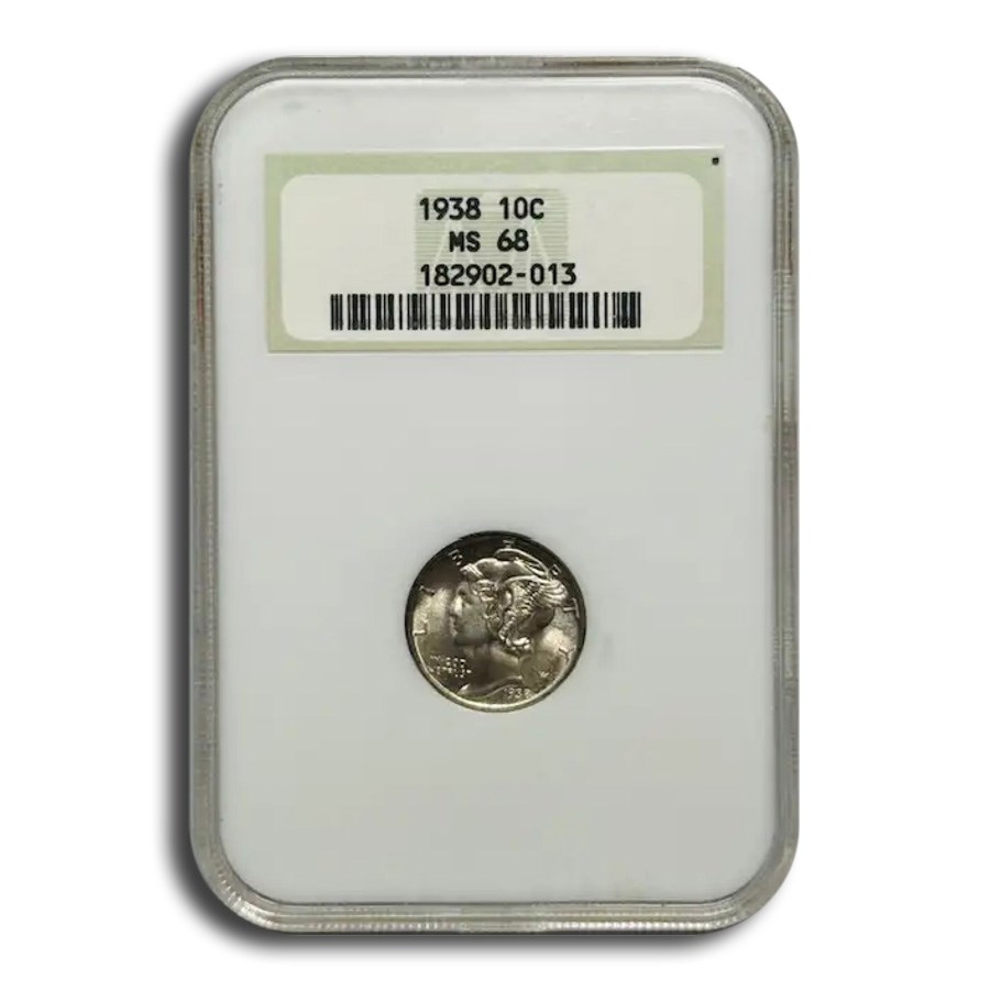 1938 Mercury Dime MS-68 NGC