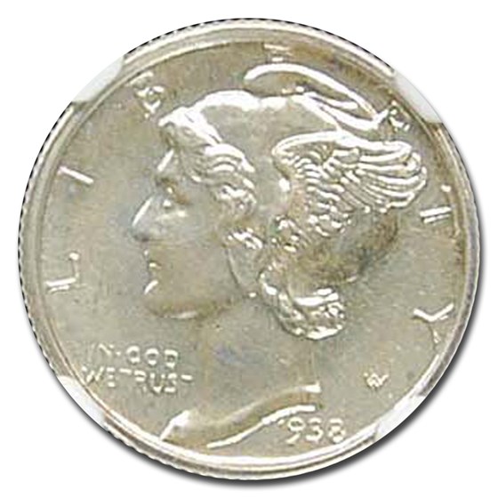 1938 Mercury Dime PF-65 NGC 1938 Mercury Dime PF-65 NGC
