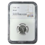 1938 Mercury Dime PF-67 NGC