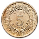 1938 Mexico Copper-Nickel 5 Centavos BU
