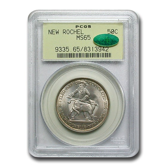 1938 New Rochelle Half 250th Anniversary MS-65 PCGS CAC 1938 New Rochelle Half 250th Anniversary MS-65 PCGS CAC