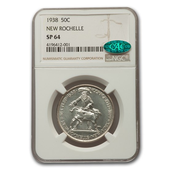 1938 New Rochelle Half 250th Anniversary SP-64 NGC CAC 1938 New Rochelle Half 250th Anniversary SP-64 NGC CAC