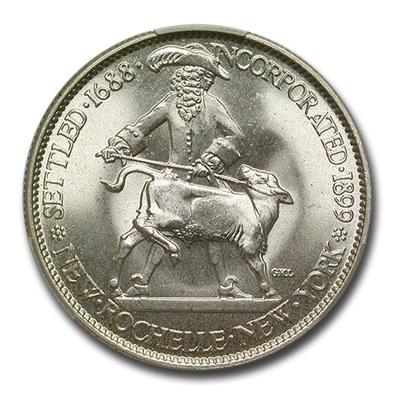 1938 New Rochelle Half Dollar Commem MS-66 CACG 1938 New Rochelle Half Dollar Commem MS-66 CACG