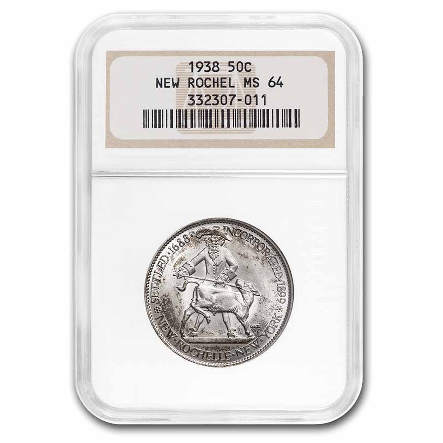 1938 New Rochelle Half Dollar MS-64 NGC